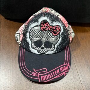 Monster High Black and Pink Skull Hat